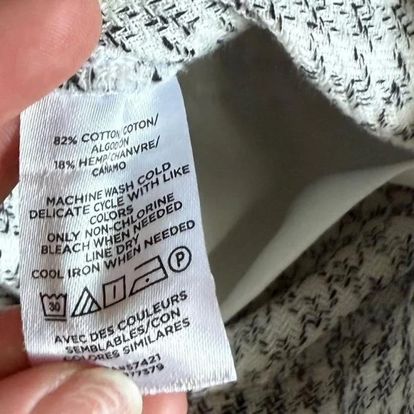 Ann Taylor Black and White High Waist Shorts - Picture 3 of 5